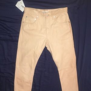 Helmut Lang raw leather denim size 32